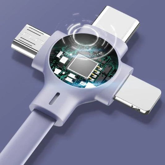 Câble 3 en 1 Rétractable - Polyvalence et portabilité